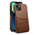 thumbnail image 1 of Jiahe For iPhone 14 Pro Max,Slim Hybrid Shockproof Card Holder  PU Leather Case Cover,Brown, 1 of 7