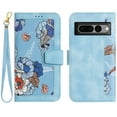 thumbnail image 1 of JiaheCover for Google Pixel 8 Pro, Crossbody Multi-Function Wallet Case,Rugged Magnetic Shockproof Flower Pattern Shoulder Strap,Card Holder Stand Full Body Protection Case, blue, 1 of 7