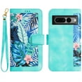 thumbnail image 1 of JiaheCover for Google Pixel 8 Pro, Crossbody Multi-Function Wallet Case,Rugged Magnetic Shockproof Flower Pattern Shoulder Strap,Card Holder Stand Full Body Protection Case, green, 1 of 1
