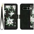 thumbnail image 1 of JiaheCover for Google Pixel 8 Pro, Crossbody Multi-Function Wallet Case,Rugged Magnetic Shockproof Flower Pattern Shoulder Strap,Card Holder Stand Full Body Protection Case, black, 1 of 7
