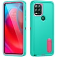 thumbnail image 1 of JiaheCover Motorola G Power 2023 Rugged Case, for Motorola Moto G Power 5G 2023 Case with Built in Kickstand,Shockproof Military Grade Hybrid Hard PC TPU Rubber Protective Cover,Mint+Rose, 1 of 9