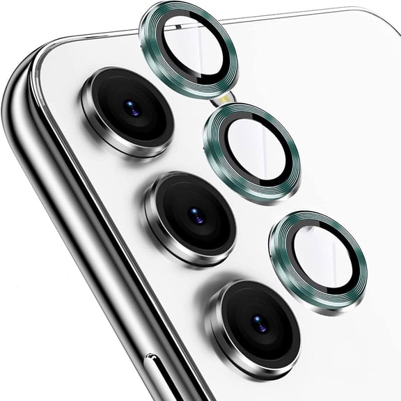 JiaheCover for Samsung Galaxy S23 Camera Lens Protector Individual Lens Protector,Scratch-Resistant Tempered Glass with Aluminium Edging Case Friendly-Green
