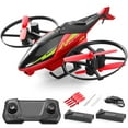 thumbnail image 1 of Jiakora 2.4G Remote Control Helicopter RC Airplane Gift for Kids 4-8, 2 Batteries, One Button Takeoff/Landing, Fixed Height Hovering, Air Roll, Birthday Christmas Toy(Red), 1 of 8