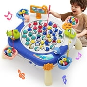 Jiakora Magnetic Fishing Game for Toddlers & Kids Ages 1-3 3-5 5-7, Fish Toy Board Game with 42 Fish, Fishing Table Toys Birthday Gifts