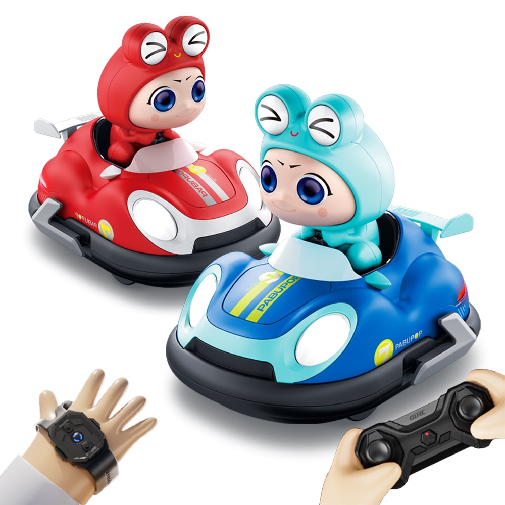 Jiakora Remote Control Cars Set of 2, RC Ejecting Bumper Cars with LED ...