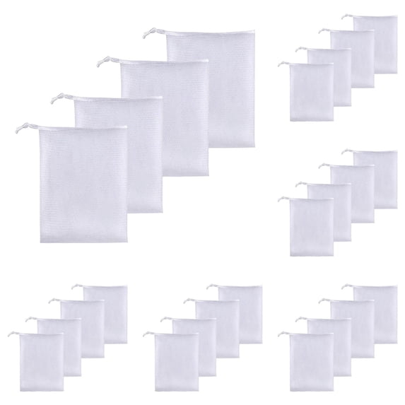 Jialinnn Aquarium Filter Media Mesh Bags PE with Zipper, Red, 8.5x5cm, 6 Count