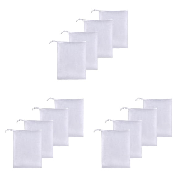 Jialinnn Aquarium Filter Media Mesh Bags with Zipper, PE, Bag, Beige, 8.5x5cm, 3 Count