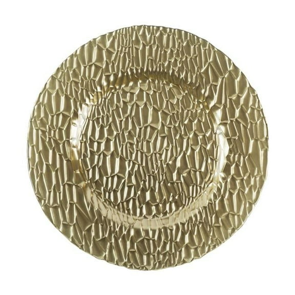 Jiallo 31165 13 in. Frankford Charger Plates, Gold - Set of 4