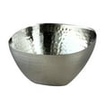 thumbnail image 1 of Jiallo 10" Square Modern Stainless Steel Hammered Bowl in Silver, 1 of 1