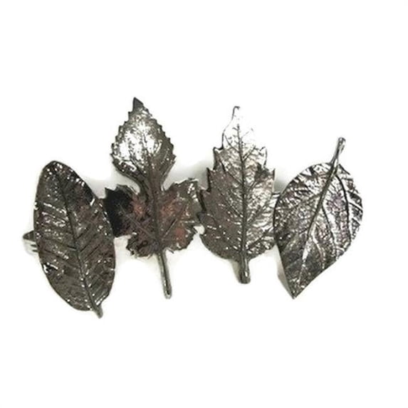 Jiallo 72678 Asstorted Leaf Napkin Rings - Set of 4