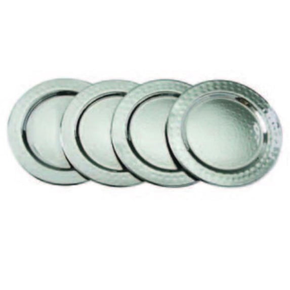 Jiallo 72688 Round Coaster Set, Hammered - 4 Piece