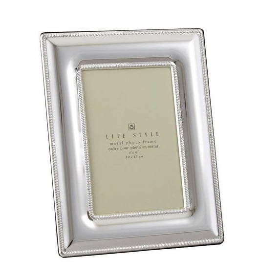 Jiallo 81134 4 x 6 in. Stainless Steel Photo Frame - Classic Convex Lacquer