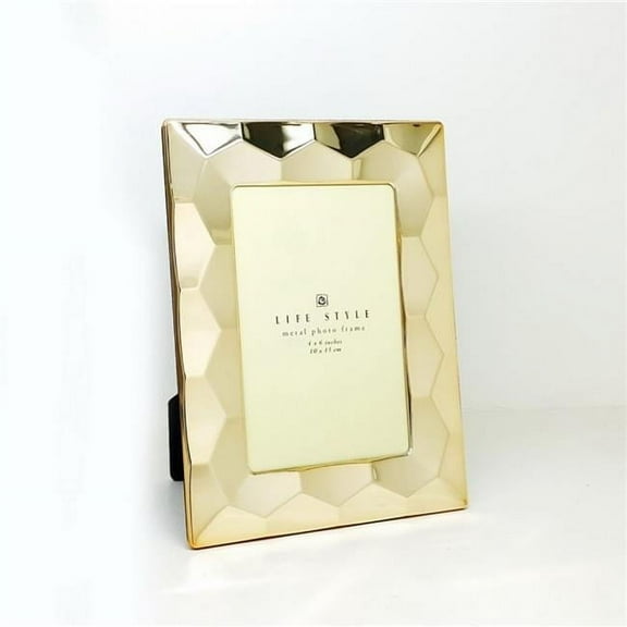 Jiallo 81331 4 x 6 in. Prism Photo Frame, Gold Finish