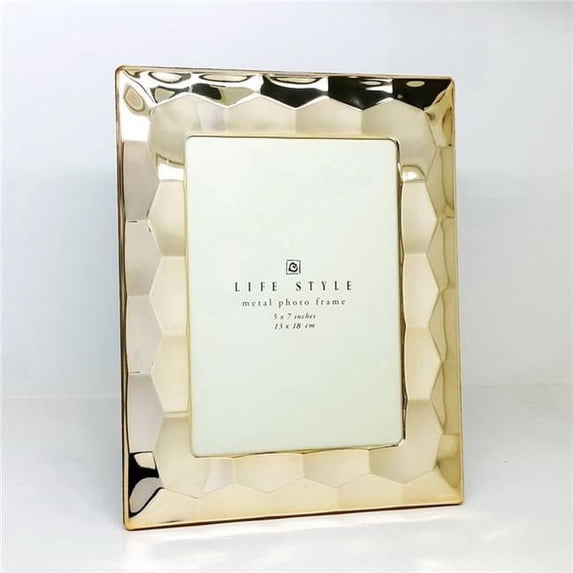 Jiallo 81332 5 x 7 in. Prism Photo Frame, Gold Finish
