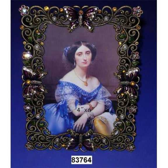 Jiallo 83764 4 x 6 in. Butterfly Photo Frame