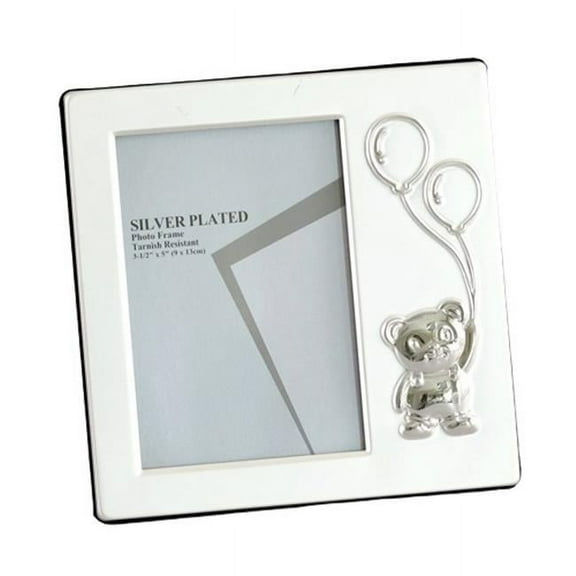 Jiallo EG20-387 3 x 5 in. Bear & Balloons II Silver Photo Frame, Silver