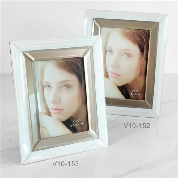Jiallo EGV10-153 Mirrored Photo Frame with Rose Gold 4 x 6'