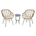 thumbnail image 1 of Jiallo Faux Rattan Basket Chair Set With Mosiac Accent Table, 1 of 4