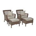 thumbnail image 1 of W Unlimited Modern Concept 4 Piece Faux Sea Grass Patio Chair and Ottoman Set, 1 of 5