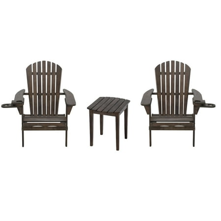 W Unlimited 2 Foldable Chairs With Cup Holders And 1 End Table SW2136DBSET3