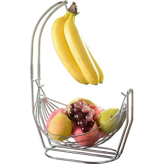 Jiallo Fruit basket with Banana Hanger silver
