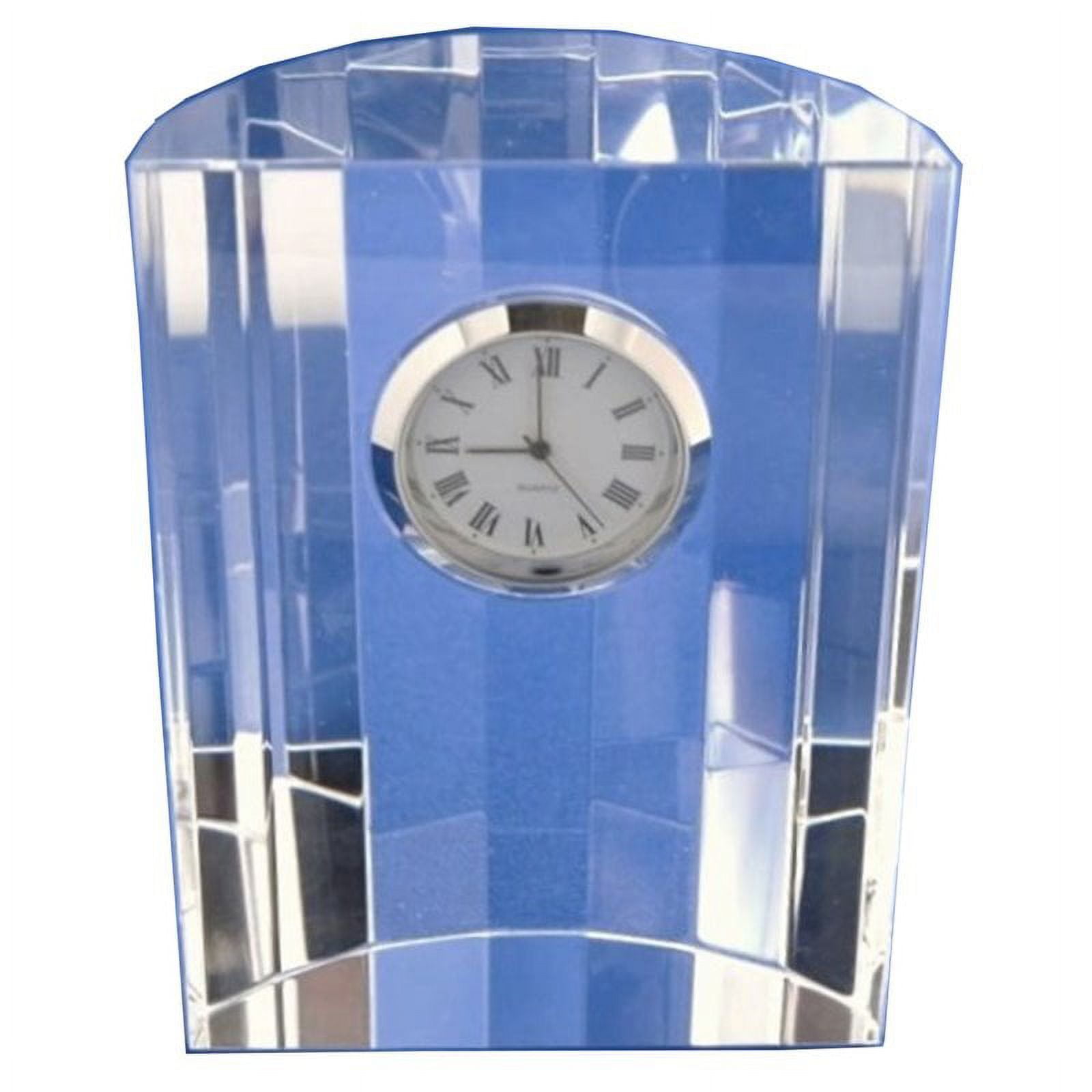Jiallo Indoor Optical Modern Crystal Dome Clock in Clear/Silver