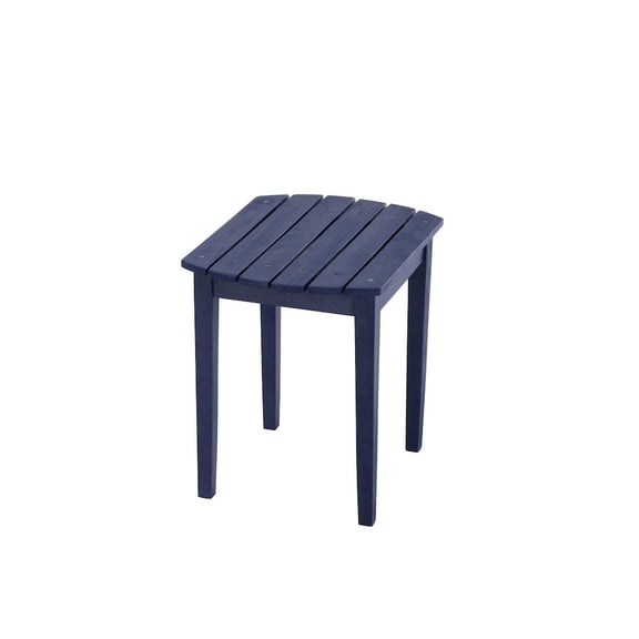 Jiallo Navy Blue Solid Wood Side Table