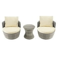 thumbnail image 1 of W Unlimited Romantic 3-piece Outdoor Resin and Wicker Bistro Set in Gray, 1 of 5