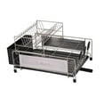 thumbnail image 1 of WHITE LABEL Stainless Steel 2-Tier Dish Rack With Self -Draining Tray (Silver Color), 1 of 3