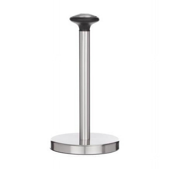 Jiallo WE-PH115 12 in. Stainless Steel Paper Towel Holder with Knob, Black