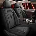 thumbnail image 1 of Jiamaoxin Seat Covers Compatible with Nissan Kicks 2018-2025, 5 Seats Full Set Breathable Perforated Leather Car Seat Cover (Black), 1 of 7