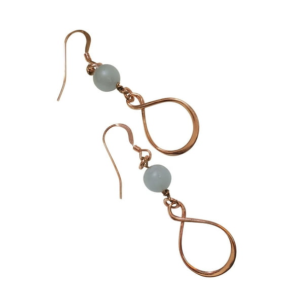Jiana Deon Women's Rose Gold Charm Eternity Dangle Earrings