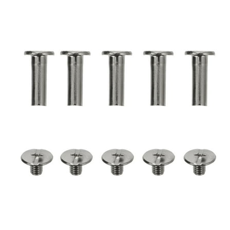 Jiandong Binding Screw Metal Screw Posts Brass Fasteners for DIY Leather Craft and Bookbinding(0.59X0.39X0.2Inch)