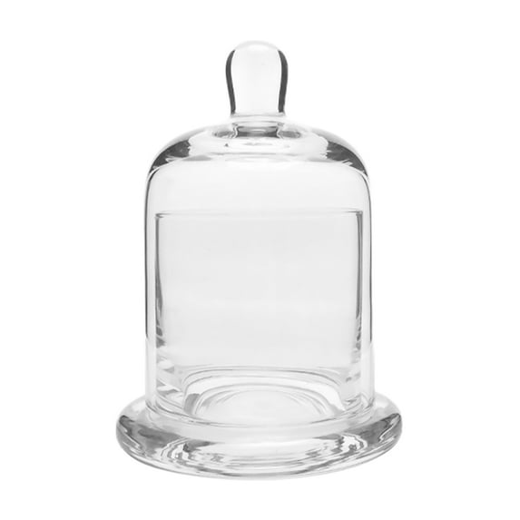 Jiandong Candle Holder Glass Display Dome Cloche Candle Holder for Wedding Party Table Centerpiece 17CM(6.69X3.94X3.94Inch)