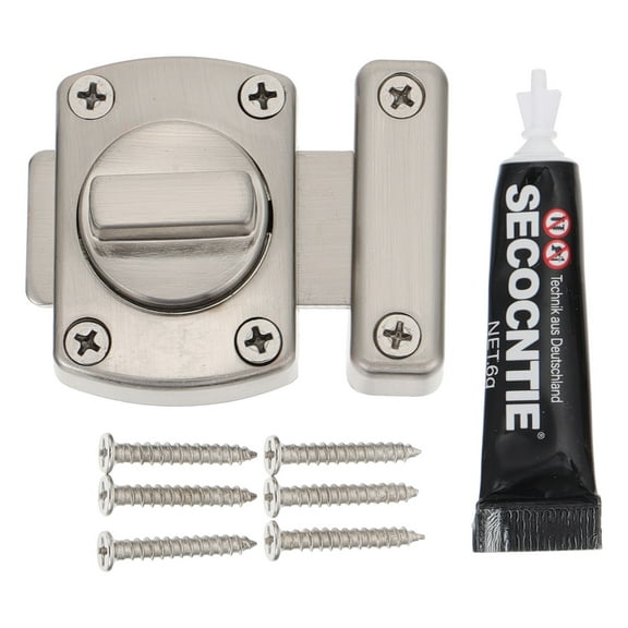 Jiandong Door Bolts Latch Glass Door Lock for Bathroom Shower Room(2.17X1.57X0.59Inch)