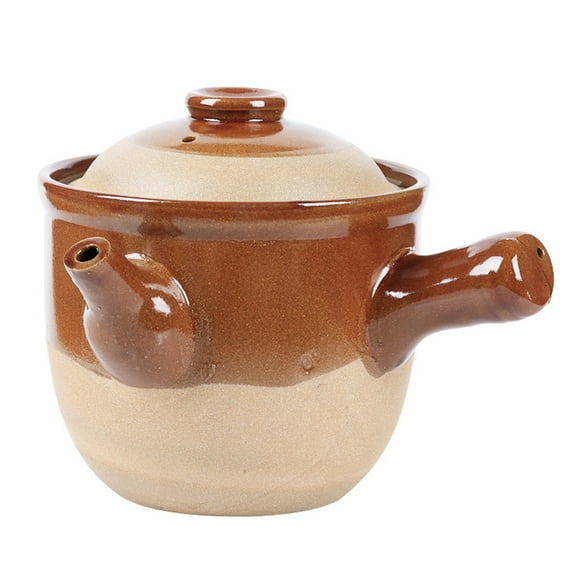 Jiandong Durable Pot Ceramic Bean Pot Stewing Pot: Traditional Steam Soup Bowl(8.66X6.89X5.91Inch)