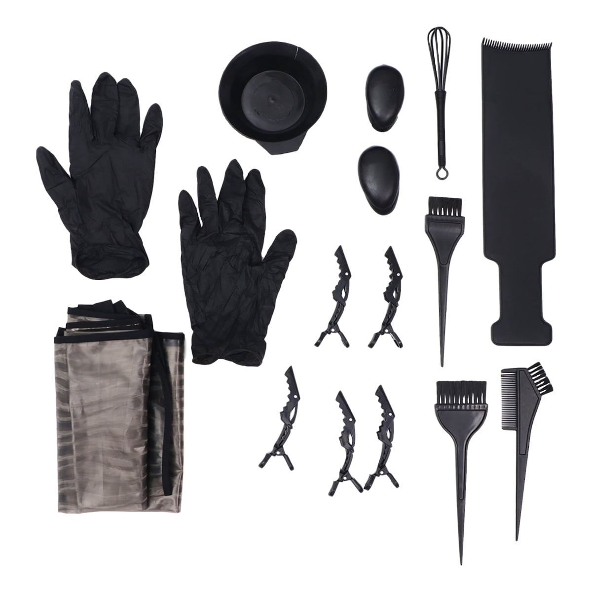 Jiandong Hair Brush 15pcs Hair Dye Salon Tool Set with Cape, Bowl, Brush & Ear Cover(13.78X3.39X0.2Inch)