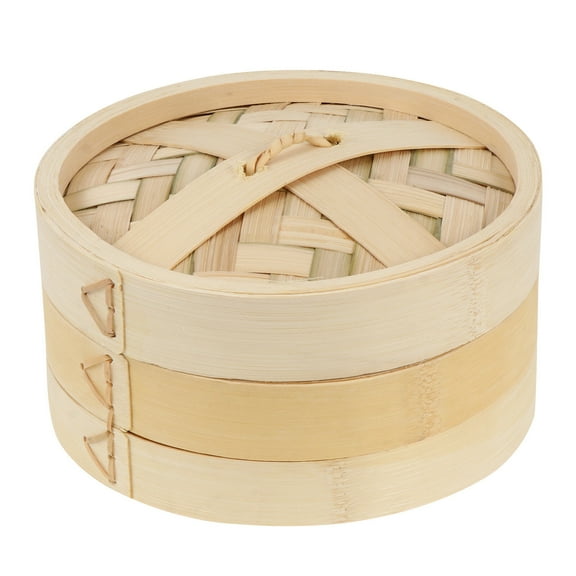 Jiandong Kitchen 18cm Chinese Basket Set for Dumpling Bao Bun Dim Sum(7.09X7.09X4.33Inch)