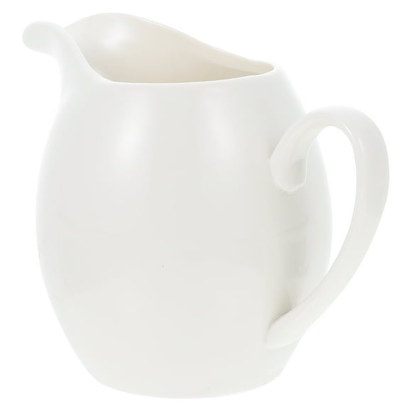 Jiandong Milk Cup Ceramic Creamer Pitcher with Handle for Coffee(5.31X3.74X3.15Inch)