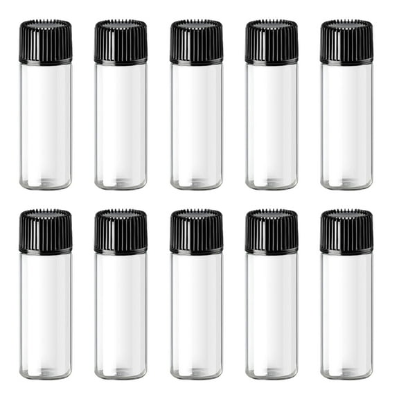 Jiandong Mini Glass Bottles 5ml Mini Glass Bottle with Screw Cap - 24pcs(1.87X0.64X0.64Inch)