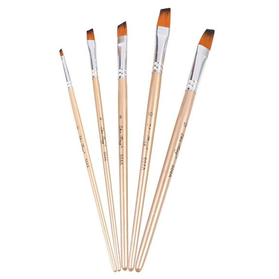 Jiandong Nylon Paintbrush Paint Brushes Brush Oil Painting Set Detail Art Artist Professional Drawing Bulk Watercolor Roller Nylon Acrylic(7.87X0.47X0.39Inch)
