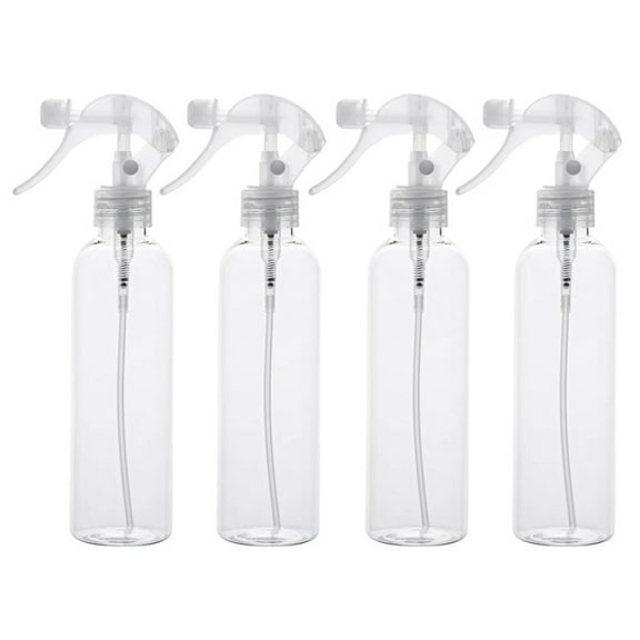 Jiandong Plastic Spray bottle 4pcs Household Small Watering Spray Bottle Plastic Empty Watering Bottle Water Sprayer for Flowers Herbs Plants (Transparent)(8.86X1.97X1.97Inch)