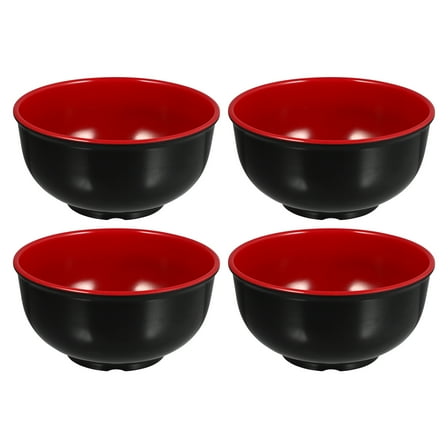 TAILTOSS Rice Bowls Black Impermeable Snacks 4Pcs 5.89X5.89X2.95in
