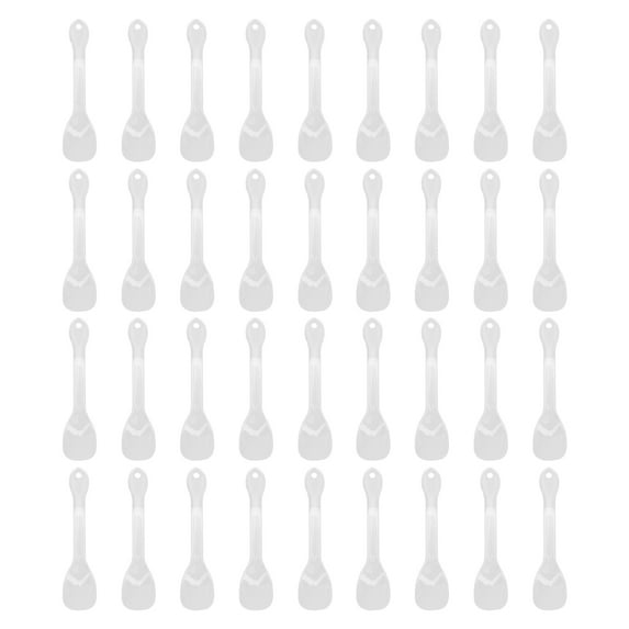 Jiandong cake spoon 100Pcs Long Handle Clear Dessert Spoons for Home Kitchen(3.94X0.91X0.2Inch)