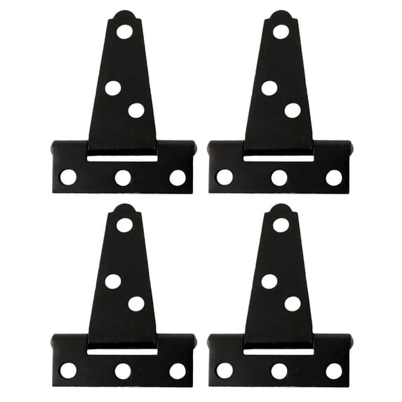 Jiandong door hinges 4Pcs Zinc Coating T Hinges for Barn and Shed Doors (2 Inch)(1.97X1.77X0.59Inch)