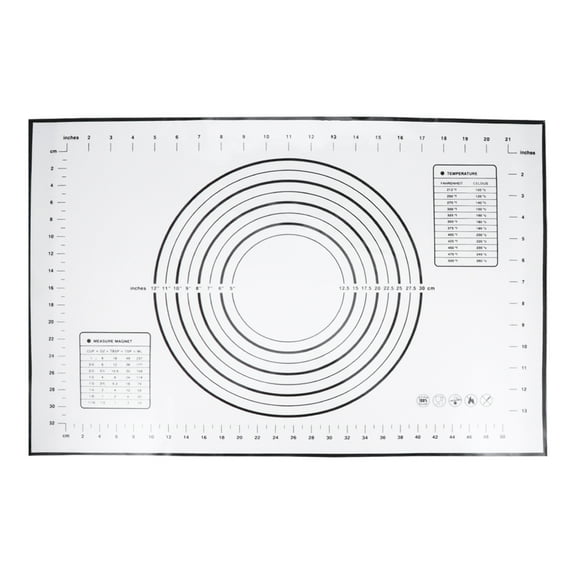 Jiandong dough rolling mat Pastry Board Mat with Measurements - Non-Skid Kneading Pad(23.62X15.75X0.08Inch)