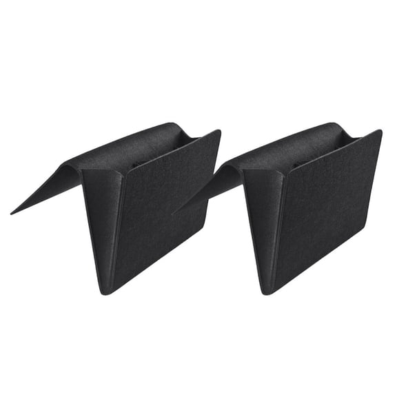 TAILTOSS Bed Pockets Bedside Storage Felt Black 2Pcs 11x8.7x2.7in