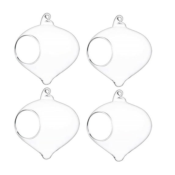 Jiandong glass terrarium VOSAREA 4pcs Hanging Glass Terrarium for Plants and Succulents(3.94X3.54X3.54Inch)