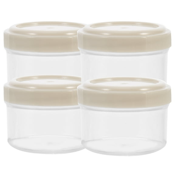 Jiandong honey jar 4-Pack Small Salad Dressing Containers with Lids - Reusable Mini Sauce Cups(1.85X1.85X1.38Inch)