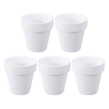 Jiandong plant pots Small Terracotta Clay Pots with Drainage Hole for Plants and Crafts(3.94X3.94X3.74Inch)